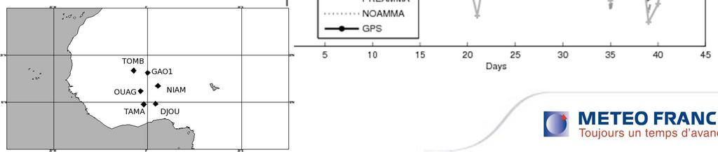 area NO AMMA AMMABC Validation of the TCWV : comparison with Tombouctou GPS data.