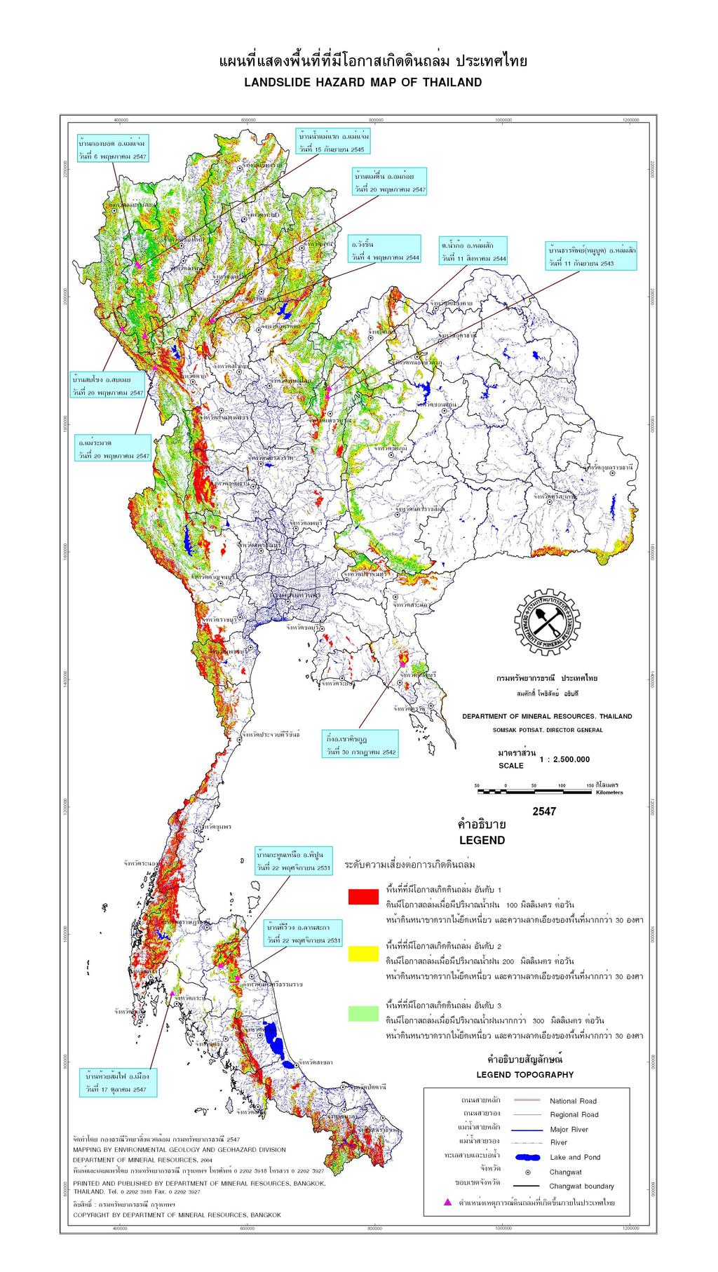Multi-hazard approach: Synergies Geo- and Meteorological Hazards Meteorological data can be used for the mitigation of Geohazards: e.g. Landslides In Thailand, Landslides can be due to seism occurring in a near country during the rainy season.