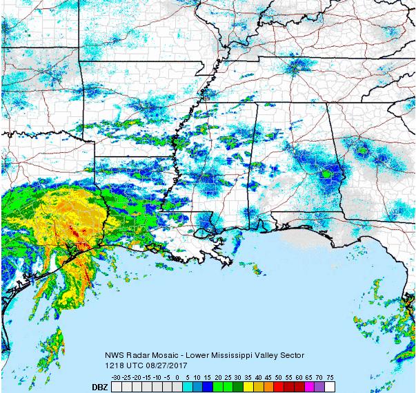 Current Radar View Catastrophic flooding continues across portions of southeast Texas and these rain bands may push into extreme southwest LA