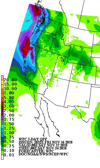 Day 4/5 Valid: 20-22 Nov Day 6/7 Valid: 20-22 Nov NOAA WPC QPF products available at wpc.ncep.noaa.