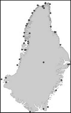 1 DMIs network of weather stations in Denmark Fig. 2 DMIs network of weather stations in Greenland Fig.