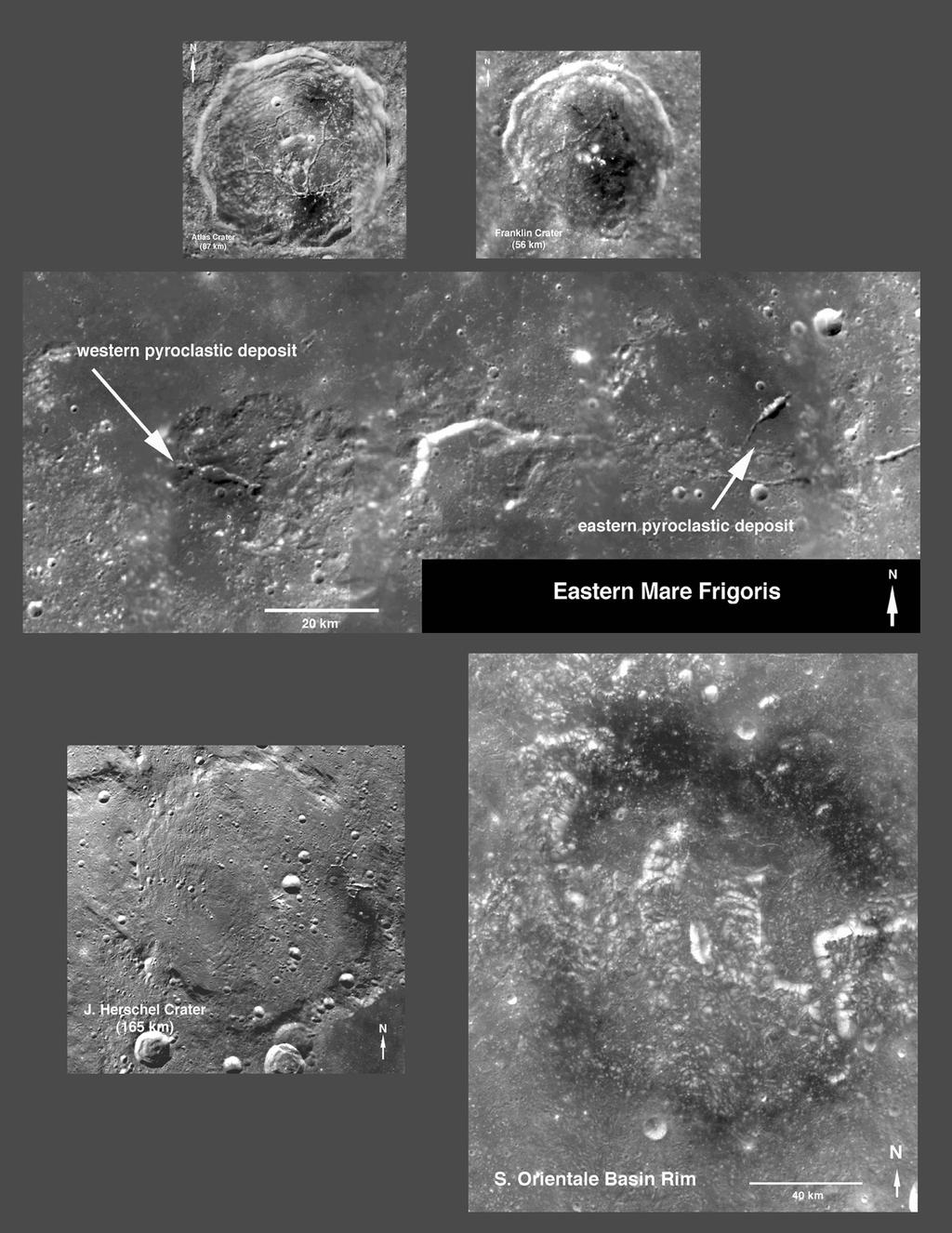 Lunar Pyroclastic Deposits Approximately 100 identified Identifiable by dark deposits From very deep sources,