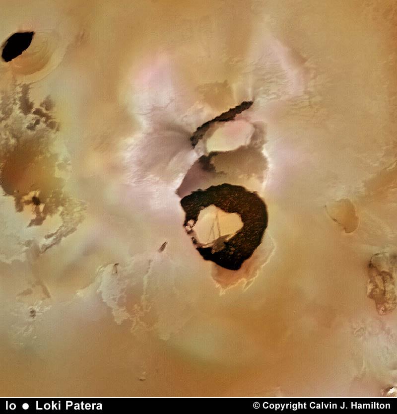 Io s Volcanic Features The central feature has been named Loki Patera.