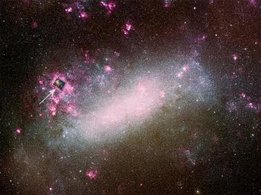 The Large Magellanic Cloud: a high redshift galaxy around the corner Stars in the Large Magellanic Cloud have half the metals compared