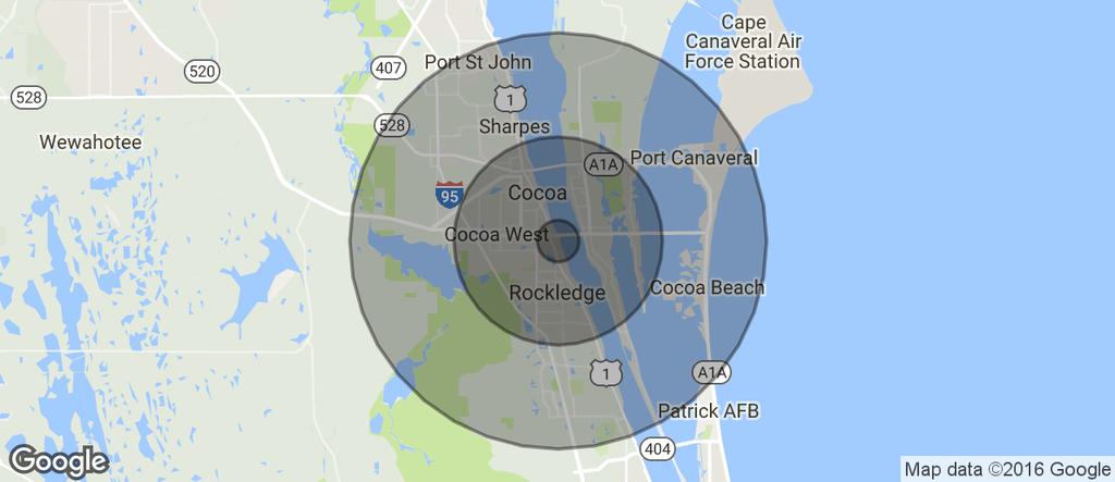 DEMOGRAPHICS MAP Cocoa Village Mixed Use Income Property 630 Brevard Ave Cocoa, FL 32922 POPULATION 1 MILE 5 MILES 10 MILES TOTAL POPULATION 3,353 85,811 189,425 MEDIAN AGE 43.7 42.7 43.
