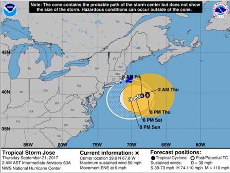 Monitoring / Potential Future Operations Tropical Cyclones: Atlantic: Hurricane Maria (CAT 3) (Advisory #20A as of 2:00 a.m.