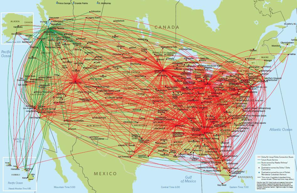 Airline route map We connect two cities if the airline