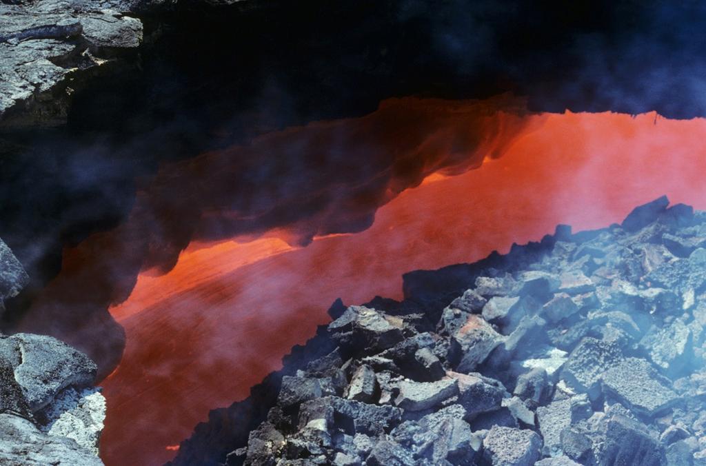 Collapse of Lava Tube Roof Are