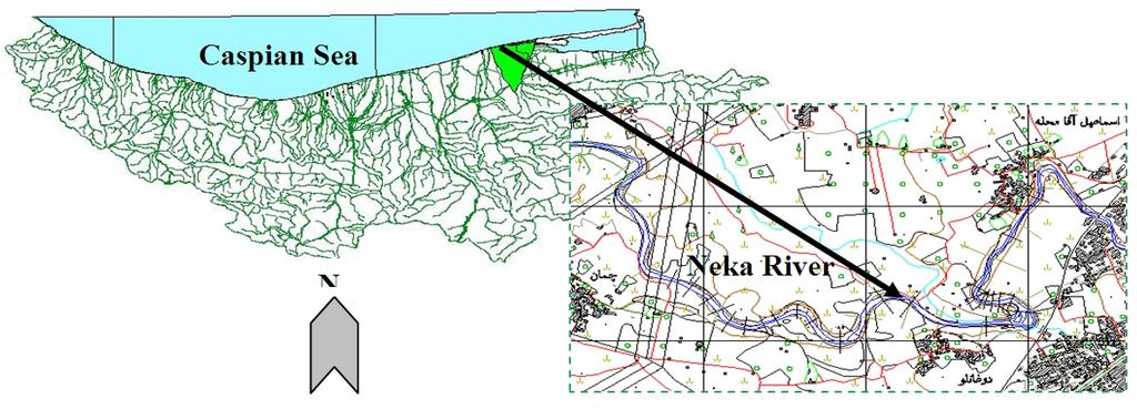Figure 1. Catchment area of the Neka River.