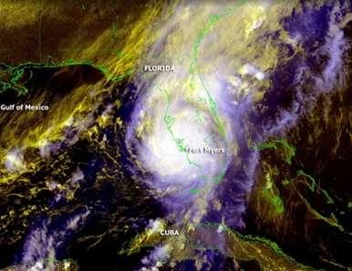 Hurricane Charley landfall in Punta
