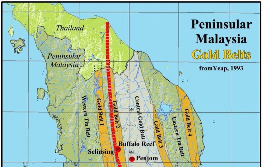 belt surrounding Selinsing Gold area in Pahang State, Malaysia. Figure 2.