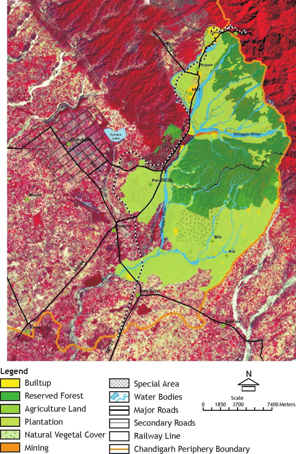 Fig. 3: Haryana Sub-Region, Chandigarh Periphery Landuse / Landcover
