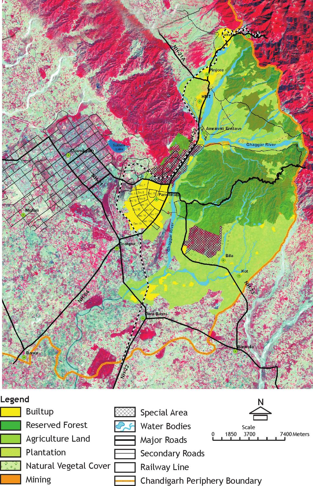 Fig. 4: Haryana Sub-Region, Chandigarh Periphery Landuse / Landcover
