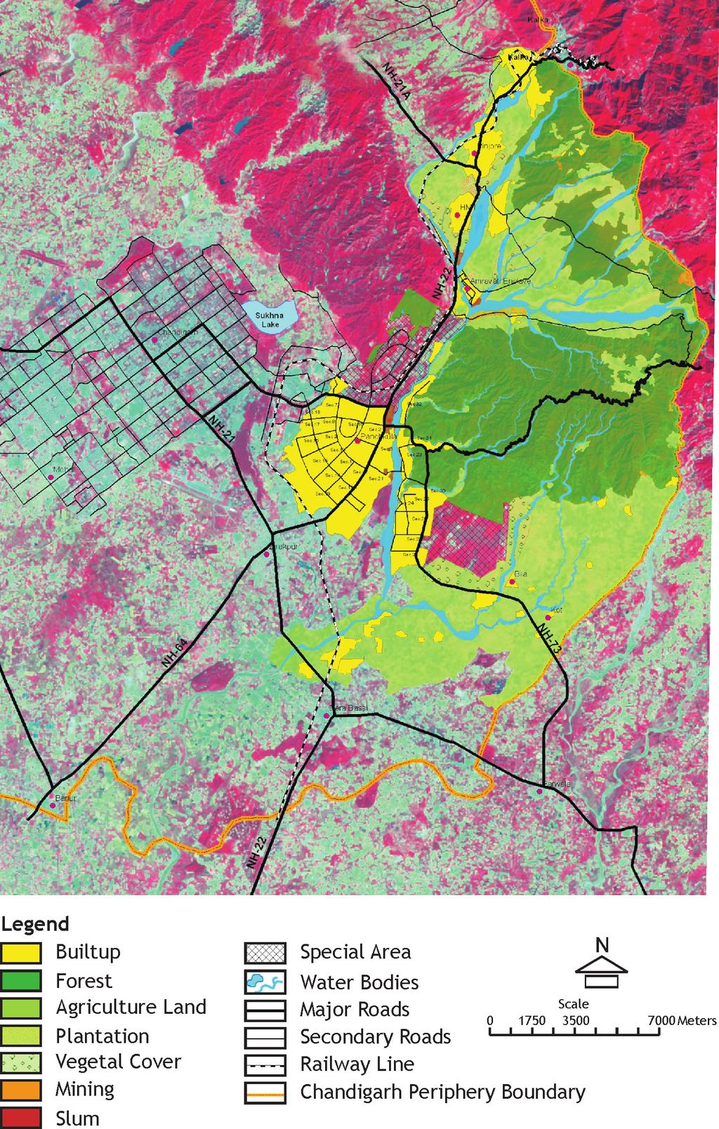 Fig. 5: Haryana Sub-Region, Chandigarh Periphery Landuse / Landcover