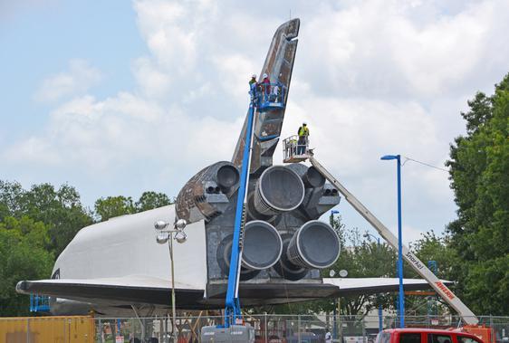Tail section of the Shuttle Mock