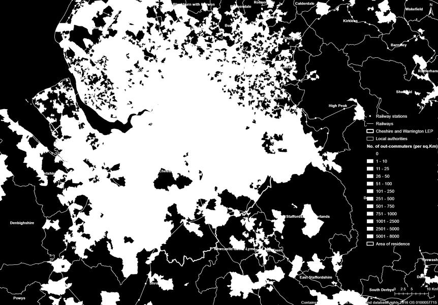 C. Detailed commuting patterns Commuting patterns (where C&W residents work)