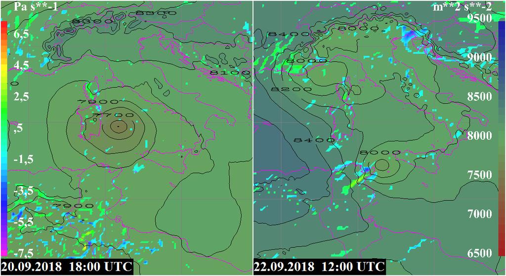 and 1200 UTC 22 September. Data source: ECMWF (Hungarian Meteorological Service, István Ihász) Figure 11.