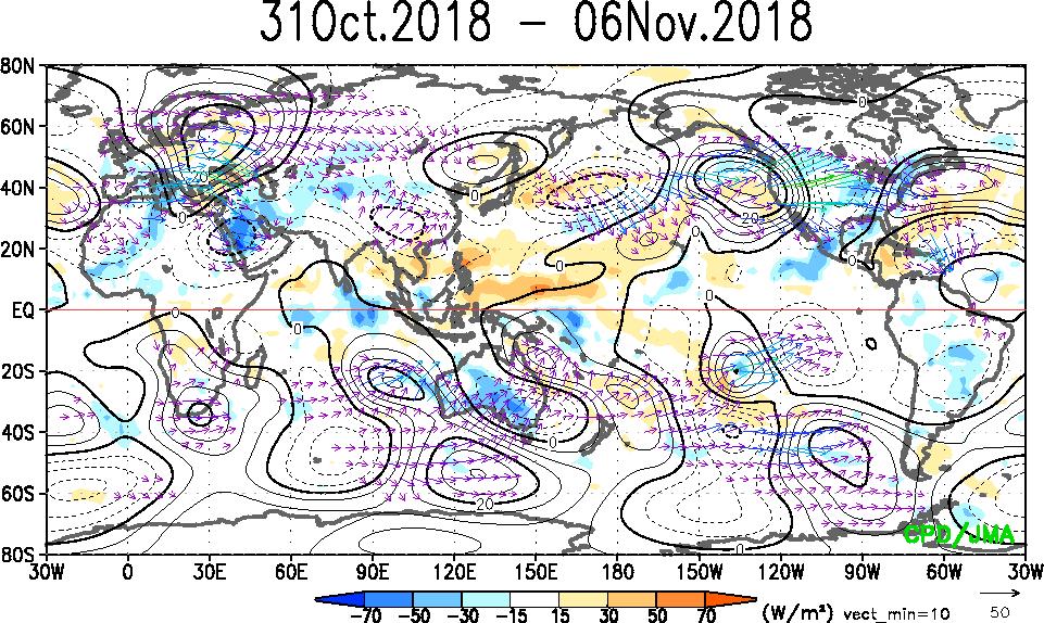 Hemisphere and anticyclone in Southern Hemisphere 200-hPa Cyclonic circulation anomalies were seen over southern Eurasia.