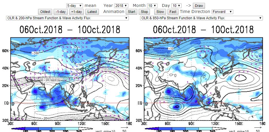 1. Animation Maps (1) Animation Maps web pages provide various analysis charts and are useful to analyze the time evolution of atmospheric circulation and tropical convective activity.
