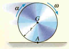motion without slip; e.g., a ball or disk rolling along a flat surface without slipping.