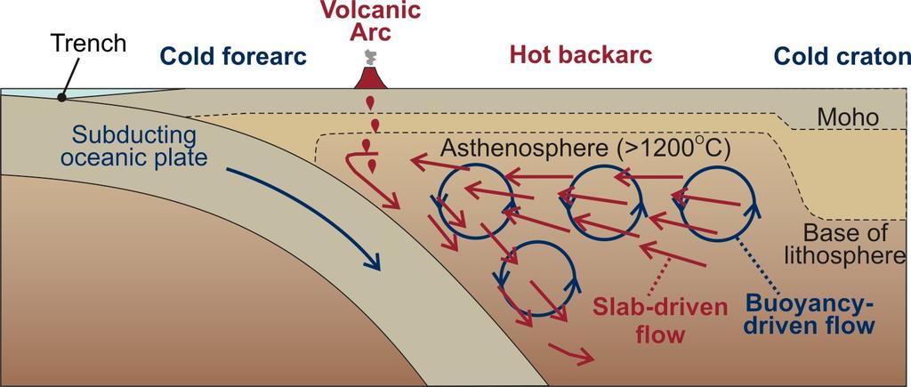 Robustness of Processes in the Mantle Wedge Location of the Arc The arc tends to form where the slab is 100 120 km deep [England et al.