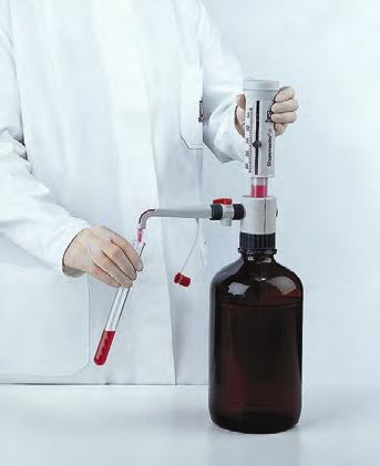 Product features The 45 mm standard thread plus the included adapters fit common lab bottles.