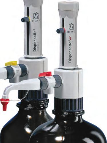 containers. Handling Serial dispensing The flexible discharge tube with safety handle facilitates serial dispensing.
