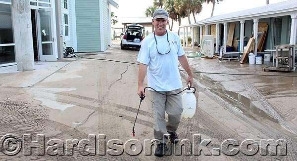 Dr. Mike Allen, director of the Nature Coast Biological Station in Cedar Key, walks