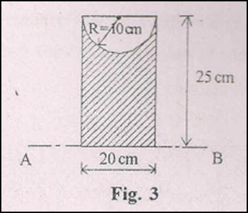 (SEM. II) EVEN THEORY EXAMINATION 2012-13 76- A circular arc of radius 1 m has a central angle of