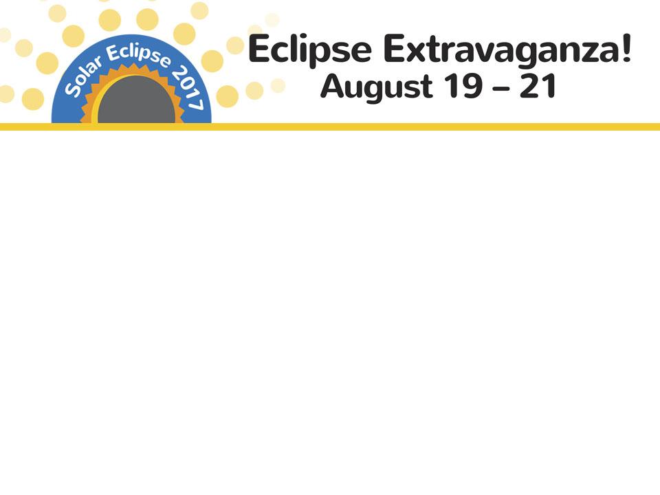 Eclipse Extravaganza special hours 10am-5pm Saturday, Sunday, Monday! Full Dome Eclipse Shows in the newly renovated T.C. Hooper Planetarium. Programs on safe viewing of the eclipse.