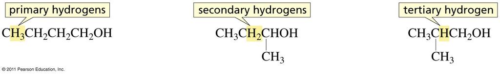 Ch 2 #10 primary hydrogen?