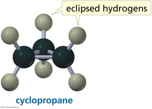 Ch 2 #45 cyclopropane (has to be) planar high