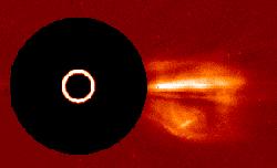Solar Flares Most violent solar activity caused by magnetic fields shorting out can eject large amounts of material from corona can dump huge numbers of