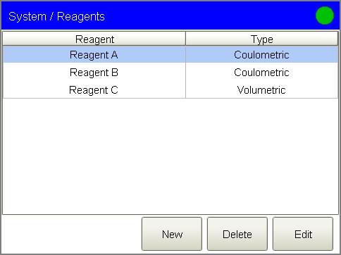 1 General 1 General 1.1 Reagents Main dialog: System Reagents This chapter describes how you can create a list of the reagents used in the system.