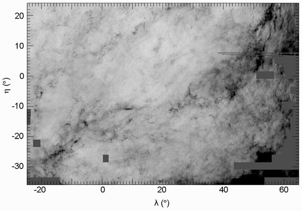 No. 2, 9 FOUR NEW STELLAR DEBRIS STREAMS IN THE GALACTIC HALO 1121 8 6 4 T 4 Figure 4. E(B V ) over the region of sky shown in Figure 2, as determined from the DIRBE/IRAS dust maps of Schlegel et al.