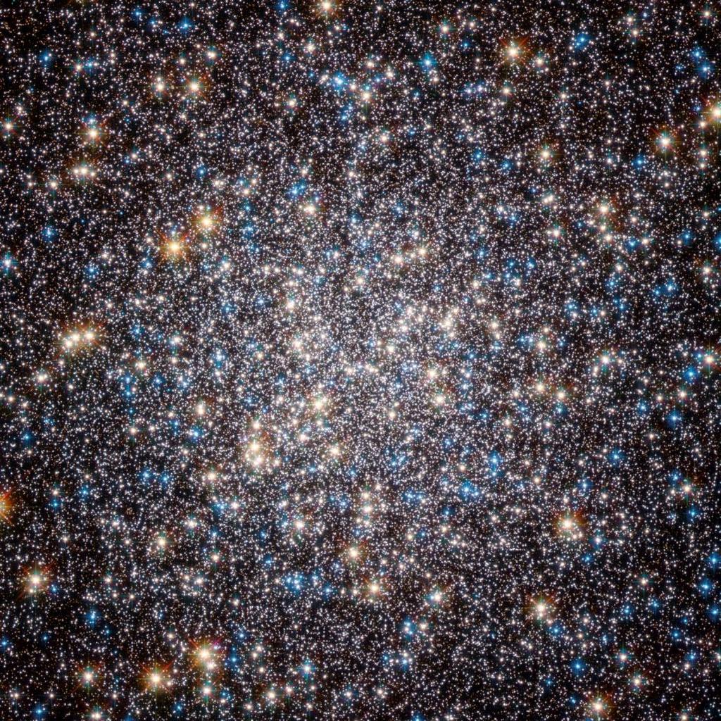 Globular clusters: Symmetric, roughly spherical groupings of from 10 000 to several million stars.