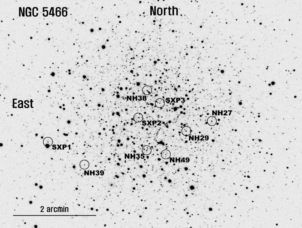 Fig. 1. Gray-scale map of a V-band CCD image of the globular cluster NGC 5466.