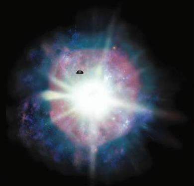 10 Supernova Collision produces huge shock wave pushing all material outward in an immense explosion called a supernova.