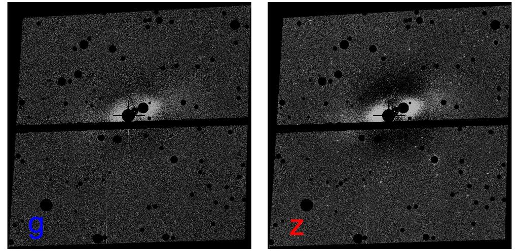 Analysis: Surface Brightness NGC 6482 mag(z) arcsec 2! 26 24 22 20 18 16! mag(g) arcsec 2 0.2 0.1 0.0 0.1 0.2 14 16 18 20 22 24 0.2 0.1 0.0 0.1 0.2! e = 21.