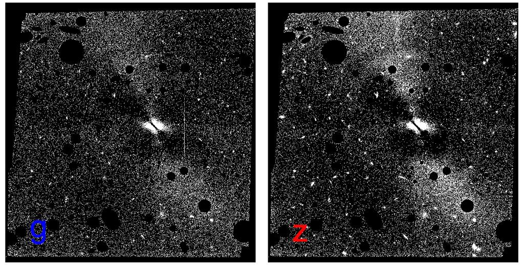 mag(z) arcsec 2 Analysis: Surface Brightness NGC 1132 18 mag(g) arcsec 2 20 22 24! e = 18.63 ; 25.41 r e = 122.97 ; 106 n = 6.93 ; 6.2 26! 0.2 0.1 0.0 0.1 0.2 1.0 0.5 0.