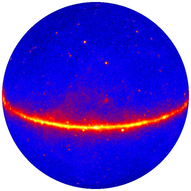 Animation of >1 GeV Fermi 1 year sky