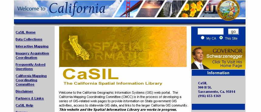 California Environmental Resource Evaluation System (CERES) CA Spatial Information Library
