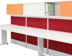 Blockit Storage Units in White with Juicy and Mandarin sliding doors Balance Chairs in