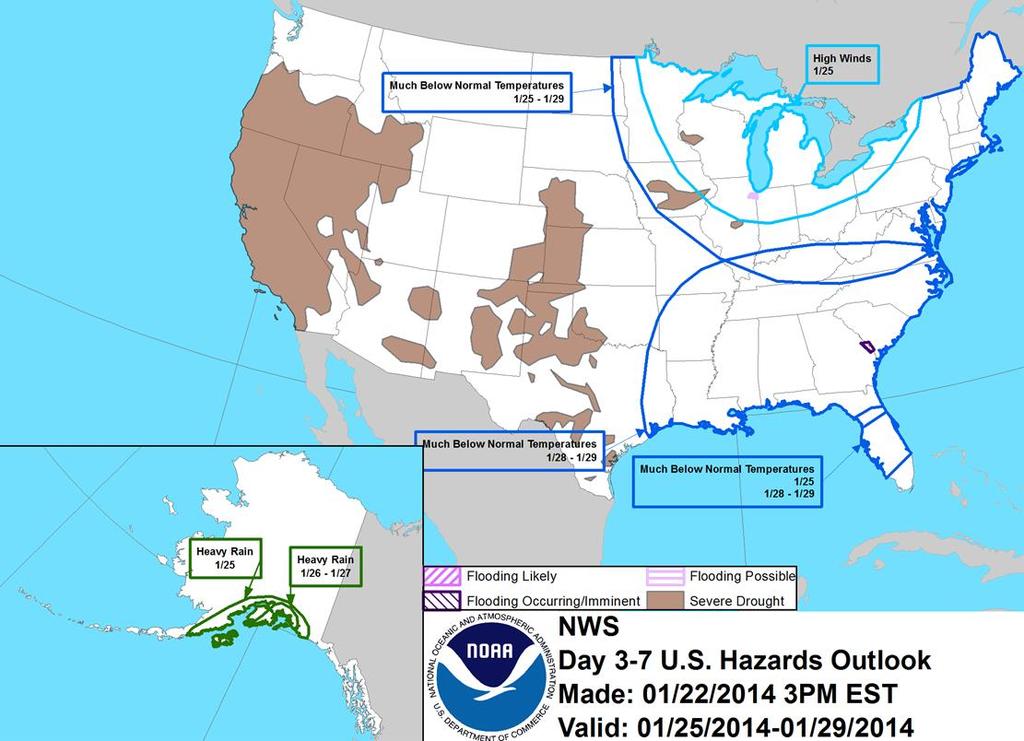 Hazard Outlook: January 25 29 http://www.cpc.ncep.