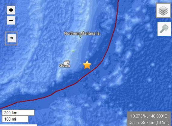 Earthquake Mariana Islands Region Magnitude 5.