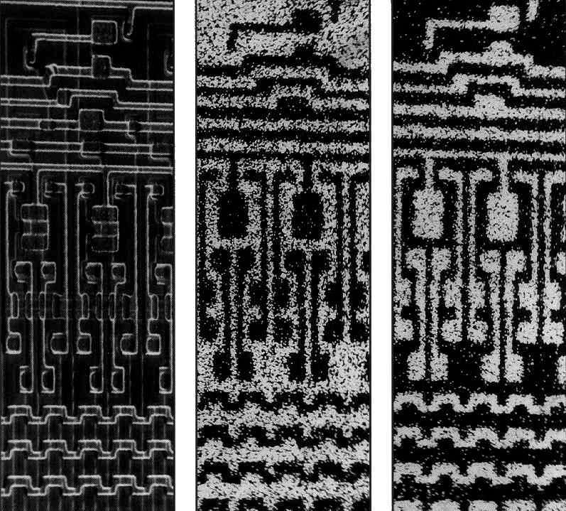 SEM and EDAX images of an integrated circuit SEM EDAX: Si