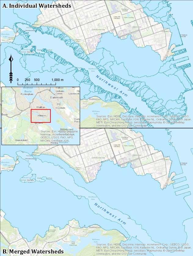 8 Appendix D: Individual versus Merged Watersheds Draining into Halifax Harbour Figure 13.