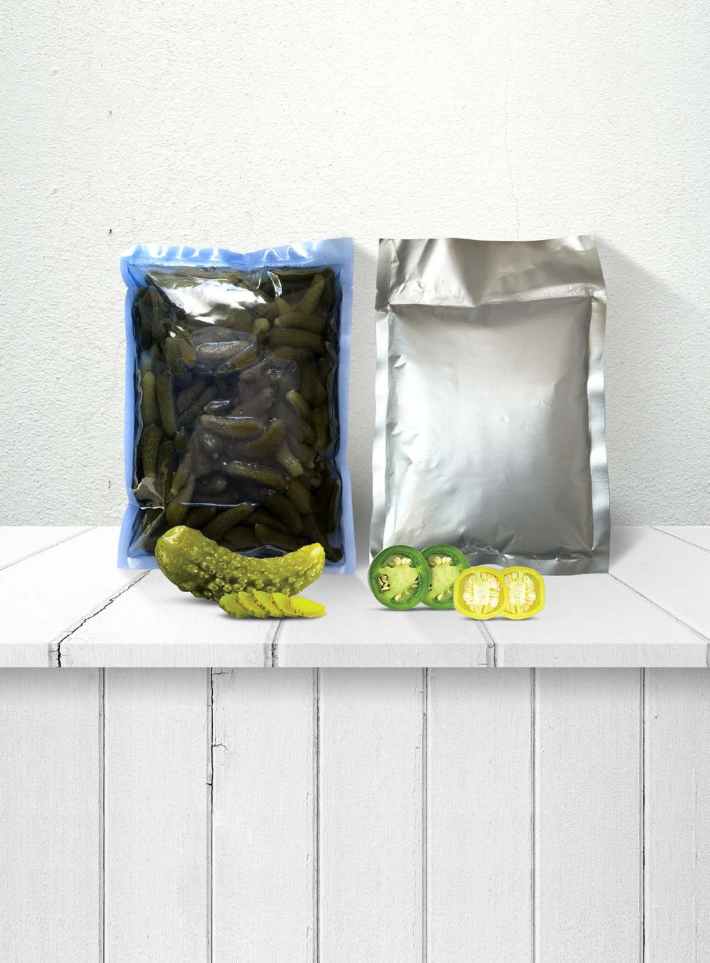 POUCHES & CANS SOUR SLICED GHERKINS IN POUCHES IN CANS I o hk... oud h!