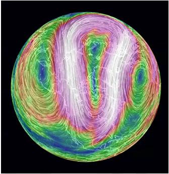 the boundary between polar air and mid-latitude/tropical air If