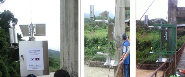 installation during for Flash Flood Alert System in Muang Houn of Oudomxay Province.